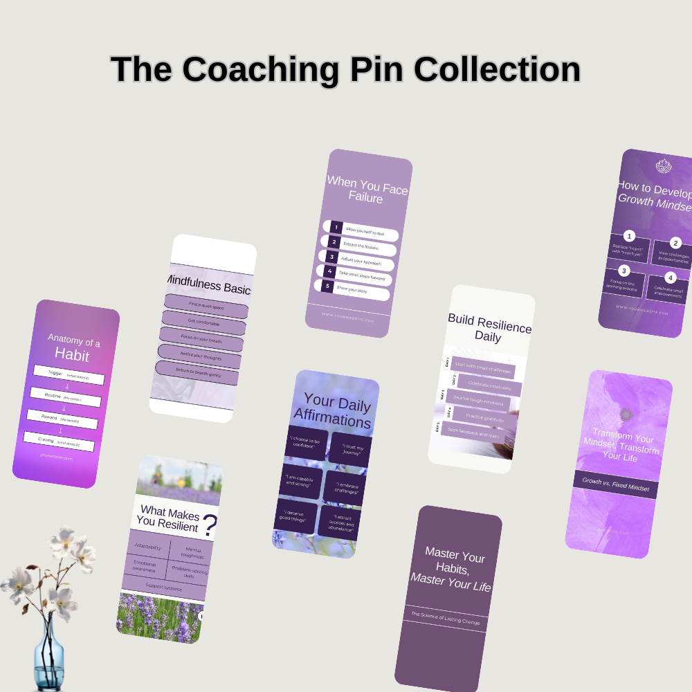 Customizable 📌Pinterest Templates: Elevate Your Coaching Game with Engaging Pins