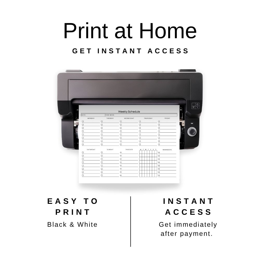 The Simple Weekly Planner | Printable Schedule for Solopreneurs