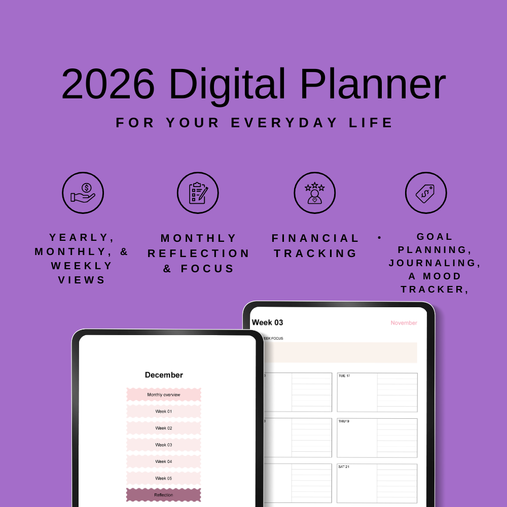 2026 Vitality Digital Planner