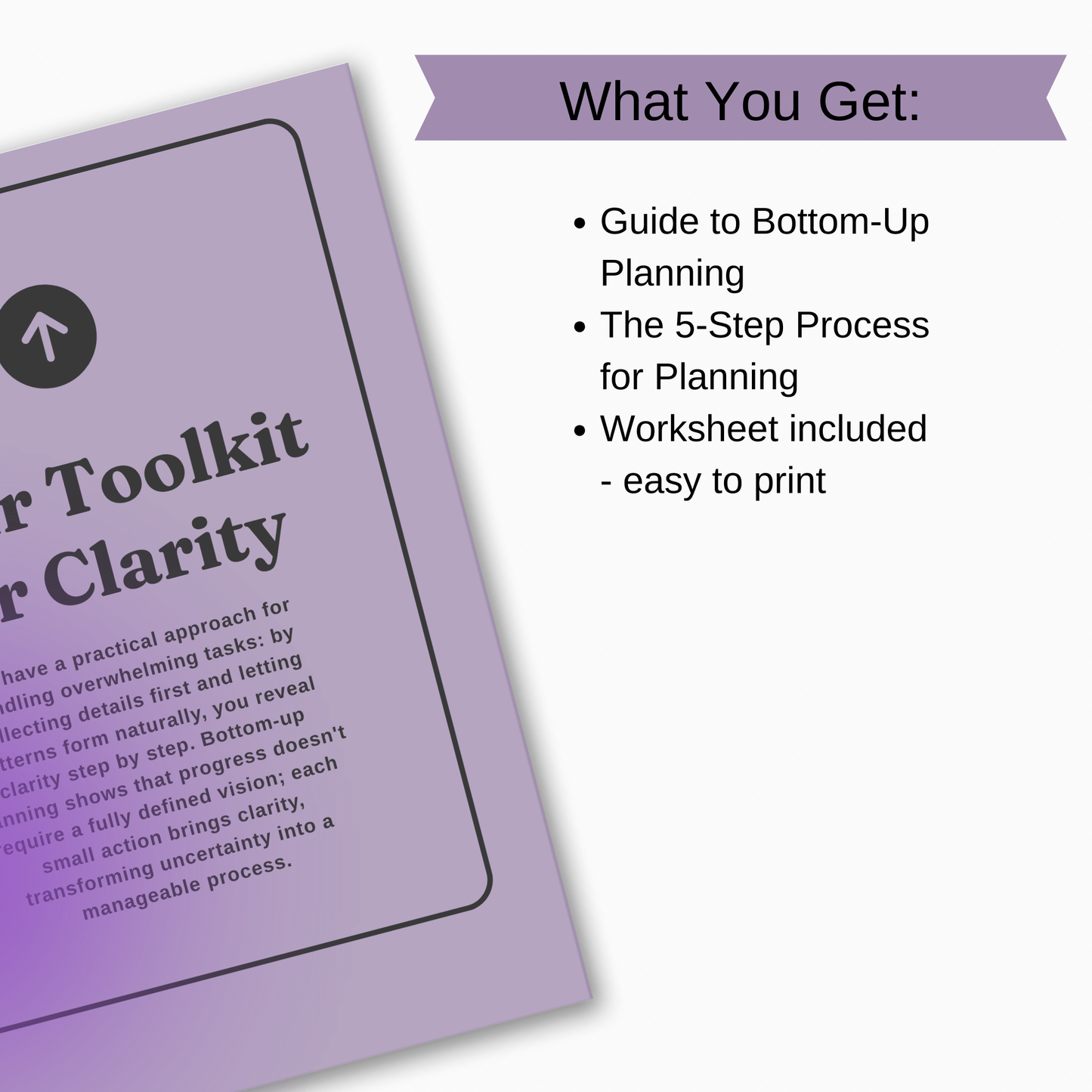 Bottom-Up Planning Guide for Bottom-Up Processors