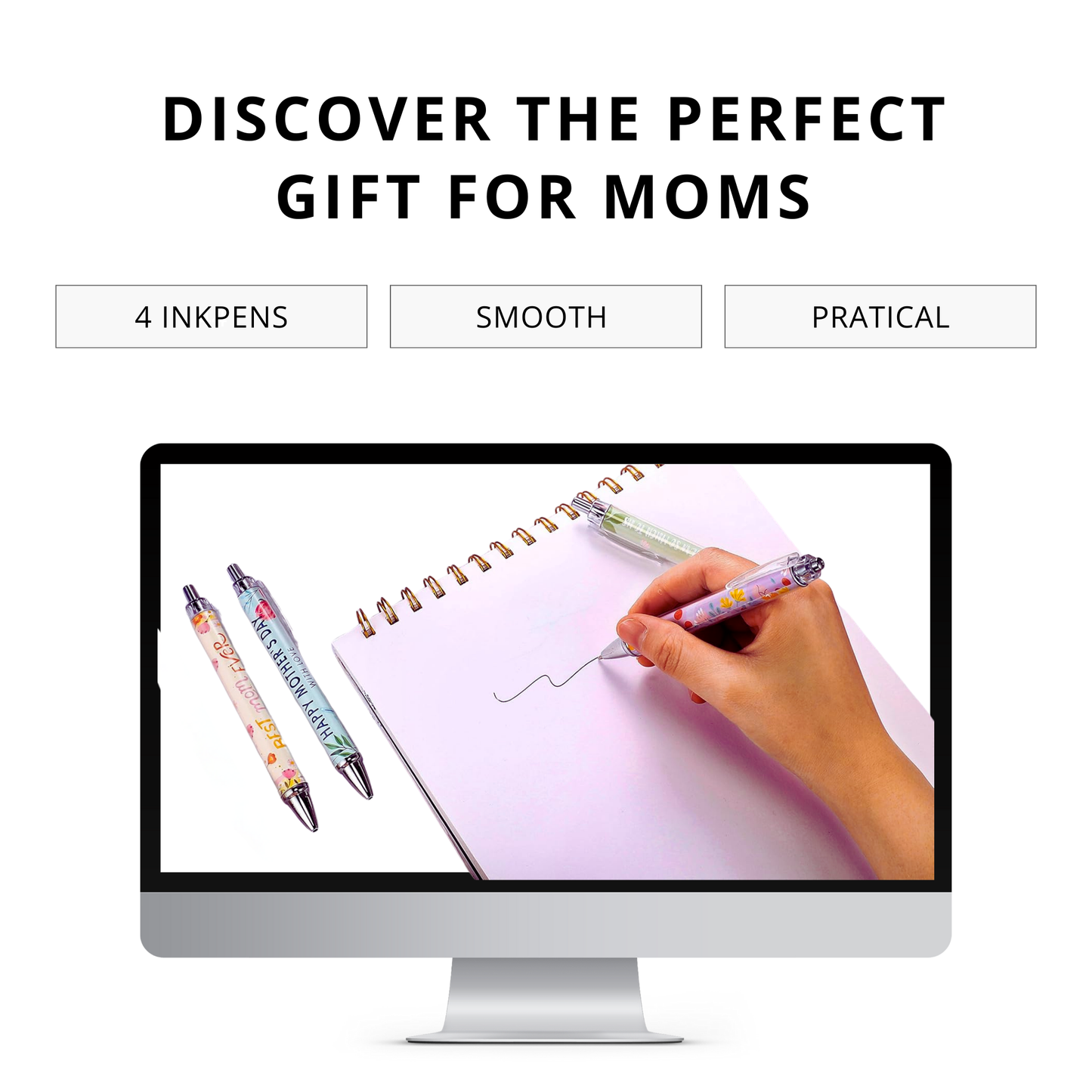 Set of 4 Ballpoint Pens with Heartfelt Sayings - Great Gift for Mother's Day