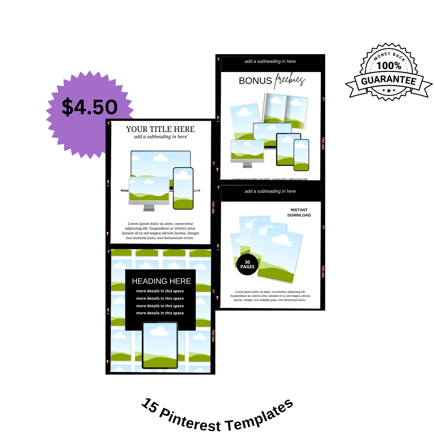 15 Easy Pinterest Templates for Digital Product Sellers