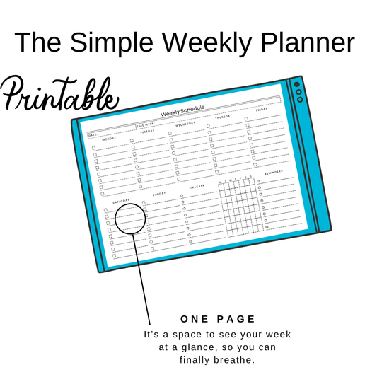 The Simple Weekly Planner | Printable Schedule for Solopreneurs